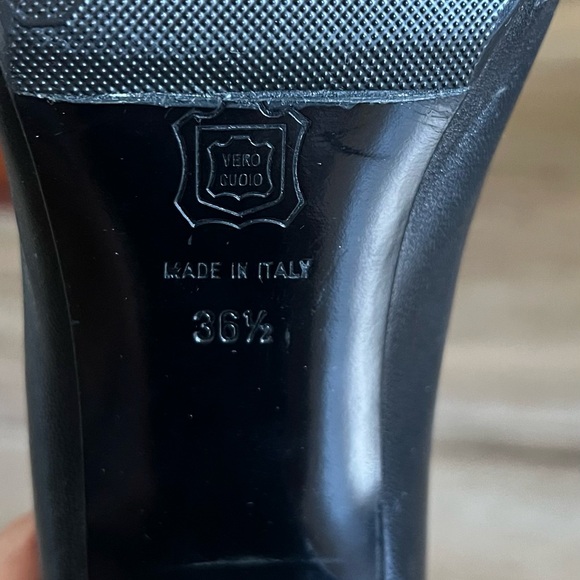 PIERRE HARDY LEATHER PUMP SHOE BLACK 36.5 OPEN TOE WOMENS - Picture 8 of 9